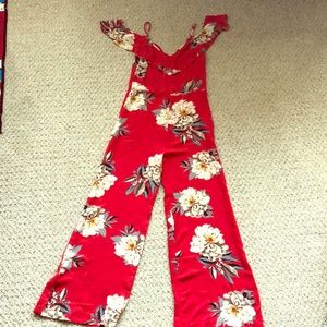 NWOT Red Floral Jumper